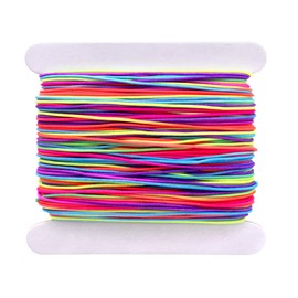 Cretty-Meet 1 MM Stretchy Bracelet String, 164 Feet Rainbow Jewelry Elastic Thread Sturdy Jewellery Wire Elastic Cord for Making Bracelets, Necklaces, Beading, Arts, Crafts