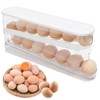 Egg Storage Fridge, 2 Layers Automatic Rolling Egg Holder Fridge