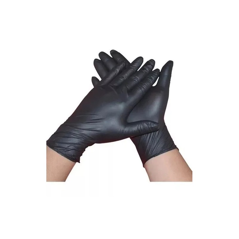 UniSeal Guantes Negros Cocina Chef 100 Pzas Talla Chica
