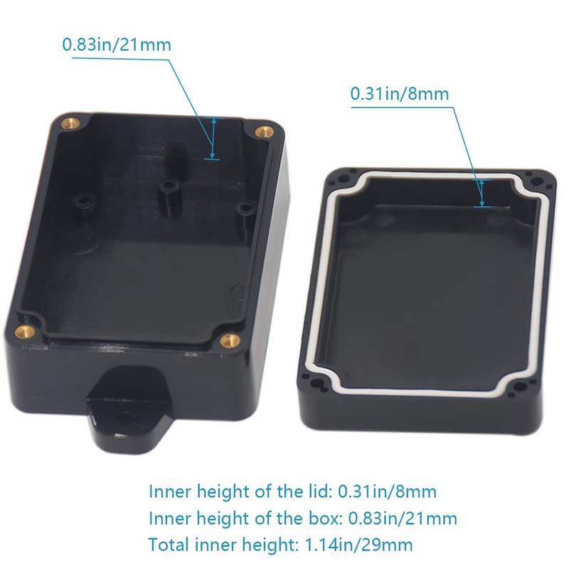 Zulkit - Caja de conexiones de plástico ABS a prueba