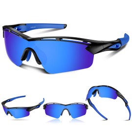Rosemal TAC TR90 Sunglasses, Polarized Sports Sunglasses, Men's, Women's, Cycling, Climbing, Fishing, Baseball, Golf, Running, Driving, Biking, Tennis, UV400