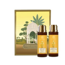 Forest Essentials Luxury Bath & Body Gift Set | Honey Vanilla Scented | Body Wash and Body Lotion