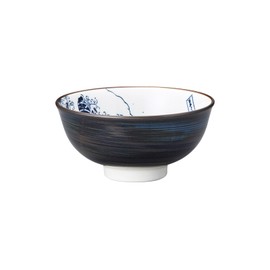 Showa Ceramics Hokusai Fuji Nakahira Bowl, Diameter 4.6 x 2.2 inches (11.8 x 5.5 cm), Mino Ware, Made in Japan, Dishwasher Safe