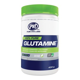 PVL PVL 100% Pure Glutamine C Post-Workout Fermented Vegan Amino Acid Supplement for Muscle Recovery and Repair C 400g C Unflavoured