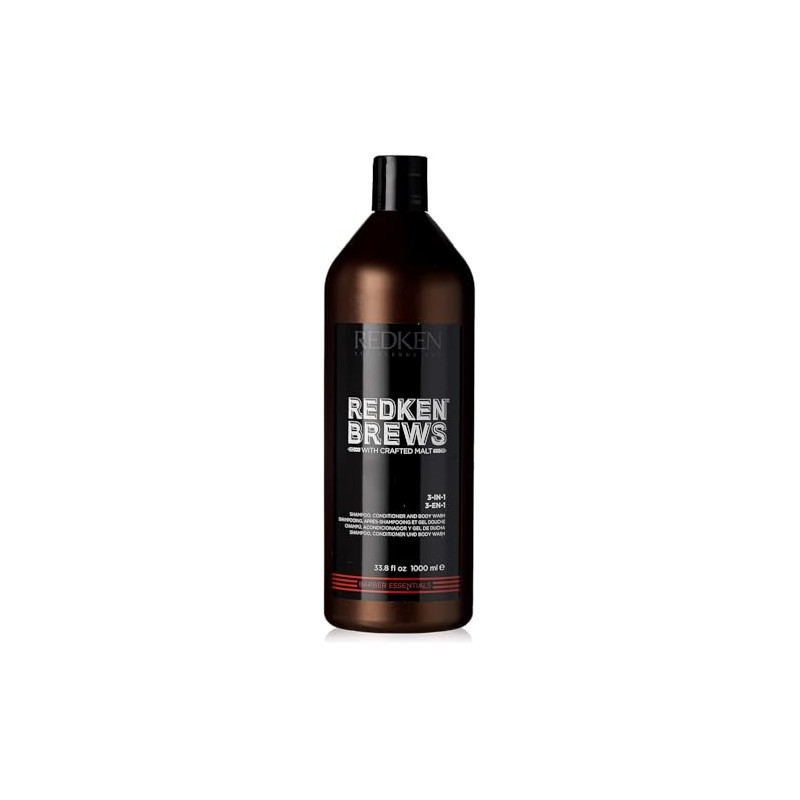 Redken Brews 3‑in‑1 Shampoo, Conditioner & Body Wash 33.8 fl.