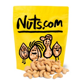 Nuts.com – Roasted Cashews (Lightly Salted) — Creamy & Savory Flavor, Healthy Snack for Adults & Kids, Good Source of Protein, Fiber, Calcium, Iron & Healthy Fats – Vegan & Gluten-Free – 2 Lb Bag