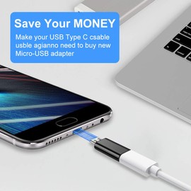 USB Type C Adapter,Micro USB to USB C Adapter,USB Type C to USB-A, USB C to USB 3.0 Adapter and more-5Pack Black