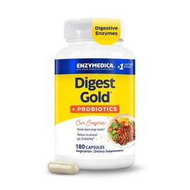 Enzymedica Digest Gold + Probióticos - Ayuda a Gas e Hinchazón - 180