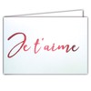 Afie 68-1215"Je T'Aime" Card Glossy Red on White Background Delivered
