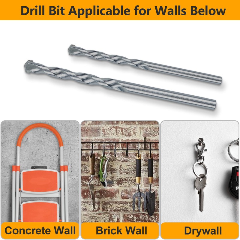 KURUI Wall Anchors and Screws Assortment Kit With Concrete Drill