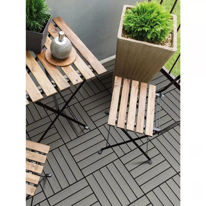 Aura 6PC Deck Patio Balcony Plastic Composite Outdoor Interlocking 12"x12"