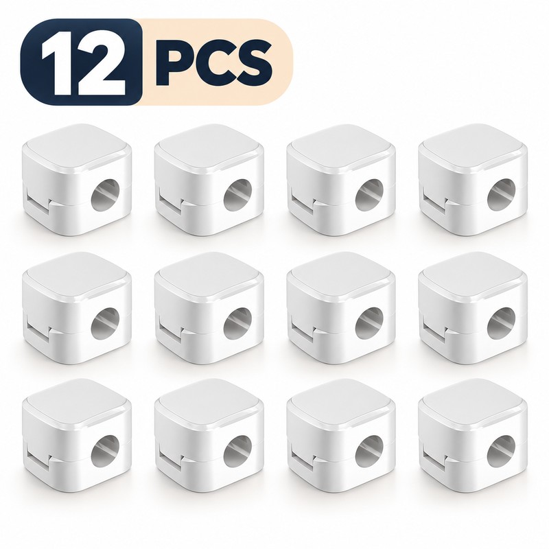 12-Pack Magnetic Cable Clips for Desk Organization – Keep Charging