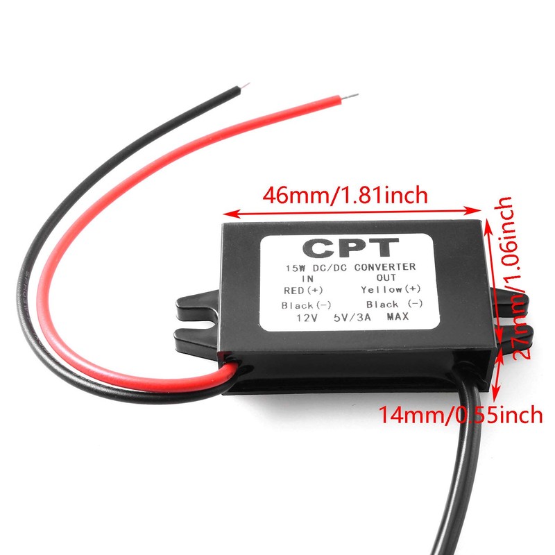 DGZZI DC Convertidor Buck Módulo 12V a USB 5V 3A