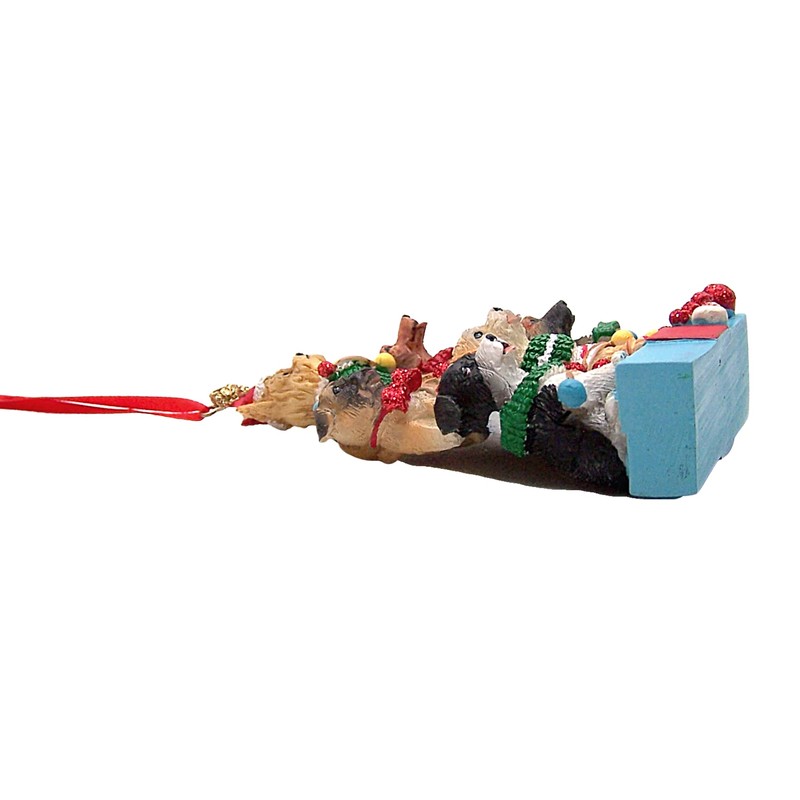 Festive Dogs in a Tree Shape Christmas Ornament, Holiday Décor,