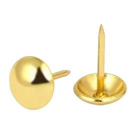 ZAYI 5 8”x13 16” Antique Gold Finish Upholstery Tacks, Furniture Thumb Tacks Nails Pins Assortment Kit for DIY Wood Furniture