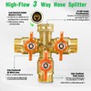 IPOW High Flow 3 Way Hose Splitter Valve with Long