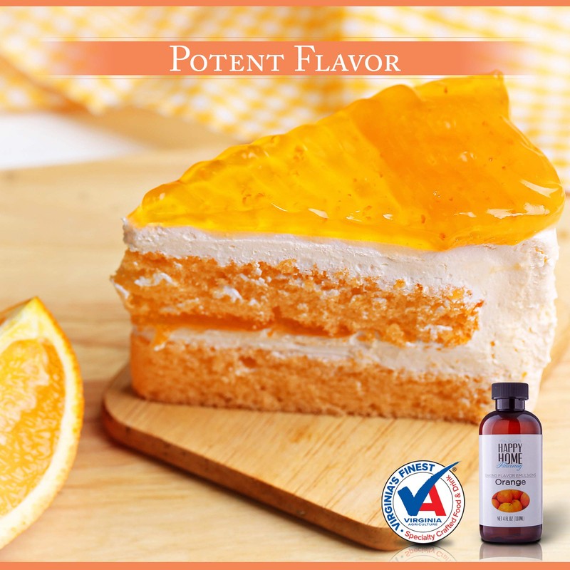 Happy Home Flavoring Natural Orange Baking Flavor Emulsion - Certified