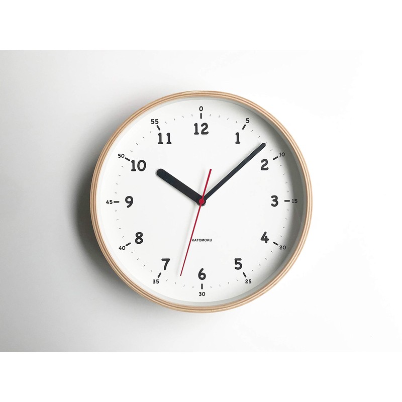 KATOMOKU plywood wall clock 10 sweep (continuous second hand) km-76N