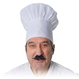 Bristol Novelty BH135 Chef Hat, Unisex-Adult, White, One Size