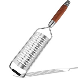 KULUNER Professional-Grade Lemon Zester with Fine Blades, Lightweight Cheese/Vegetable Grater, Solid Wood Handle Design - Rust-Resistant, Durable, Essential Kitchen Tool （B2）