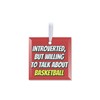 1 Pack - Basketball Introvert Fanatic's Tempered Glass Christmas Ornament