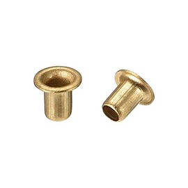sourcing map 200 Pieces 3 mm x 4 mm Through Hole Copper Hollow Rivets Grommets Circuit Board PCB