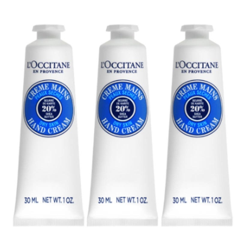L'Occitane Shea Butter Hand Cream 30g 3 packs Nourishes dry