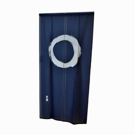 NARUMI 鸣海 Fukui Textile Factory Noren Curtain Tapestry Enso Circle Navy Blue Long Type