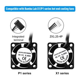 Hotend Cooling Fan Lab X1/X1C P1P P1S Hotend Cooling Fan,for Lab X1/X1C 3D Printer hotend Ceramic Heater,Compatible with P1P P1S Series (x1p1)