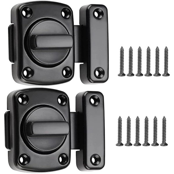 Emapoy 2 Pack Gate Latch Slide Bolt Latches Lock, Hook