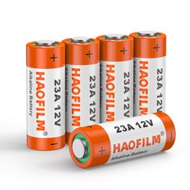 HAOFILM 23A 12V Alkaline Batteries (5 Pack) - Long Lasting Power, 3-Year Shelf Life | Bulk Value Pack for Car Remotes, Medical Devices, Garage Door Openers, Toys & More