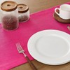 ZeeMart Linen Textured Border Table Runner, 14 x 48 Inch