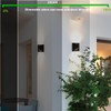 Laplusbelle 2-Pack Modern Outdoor Wall Lights, Black LED Exterior Wall