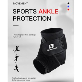 Ankle Brace & Elastic Supports for Men & Women, Ankle Support Ankle Compression Sleeve, Plantar Fasciitis Relief Achilles Tendonitis Brace Achilles Tendonitis Wrap, Pack of 1 (Blue, Large)