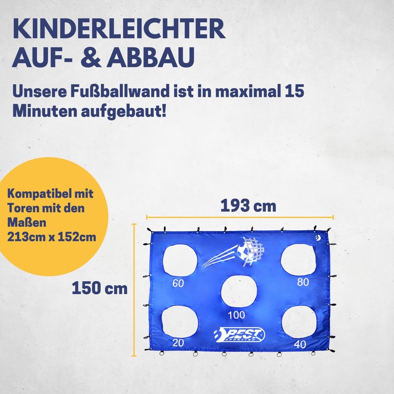 Best Sporting football goal wall set