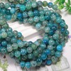 10mm Green Dragon Vein Agate Round Beads, 35 Pcs for