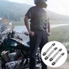 CALFOVERA Black PU Leather Motorcycle Vest Extenders, Punk Style