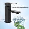 Basin Faucet Stainless Steel Surface Black Baking Paint Bathroom Sink