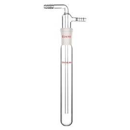 stonylab Glass Vacuum Cold Trap Bubbler with 10mm Serrated Hose, Below The 24/40 Joint (Length of 200 mm)