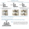 Lancher 4-Pack Hinge Easy Installation Hinges Full Overlay and Insert