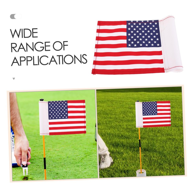 Sosoport Checkered Golf Flags for Practice Durable Mini Putting Green
