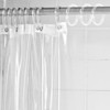 Abaodam 24 PCS Clear Plastic Shower Curtain Rings, Easy Snap