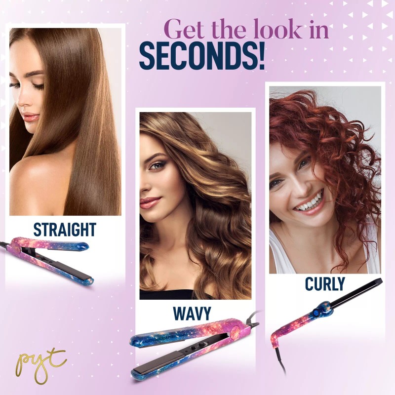 PYT Lola Tool Kit 1.25 Flat Iron 1 Curling Wand