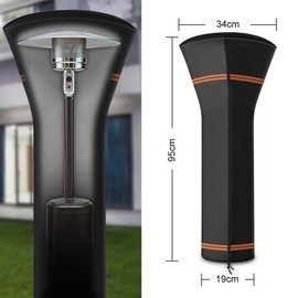 Erato Upgraded Patio Heater Cover, Waterproof UV Protection Windproof Durable 210D Oxford Fabric Outdoor/Indoor Heater Cover with Zipper, L