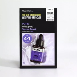 Mediheal 메디힐 랩핑 세럼 마스크 5매 (피디알엔 모공탄력) [1개] Mediheal Wrapping Serum Mask 5 Sheets (PRN Pore Elasticity) [1 Piece]