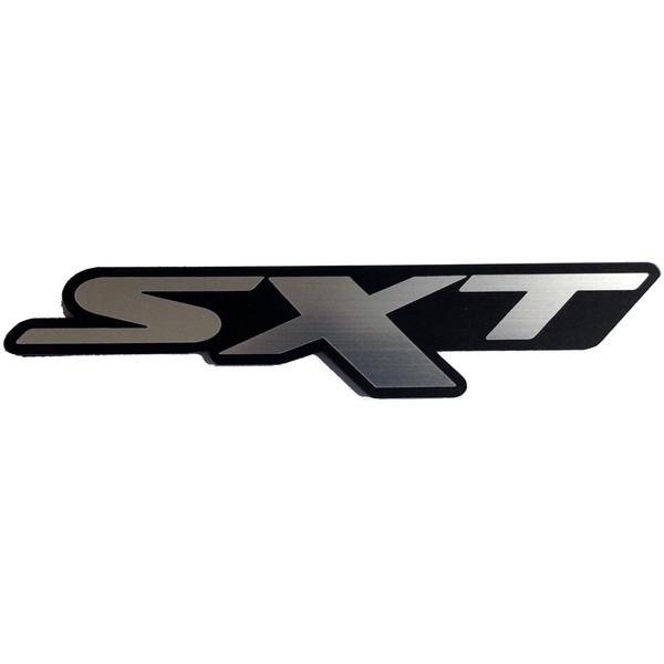 24Designs Compatible Sxt Grille Trunk Badge Emblem Black Silver Version 2 Stick on