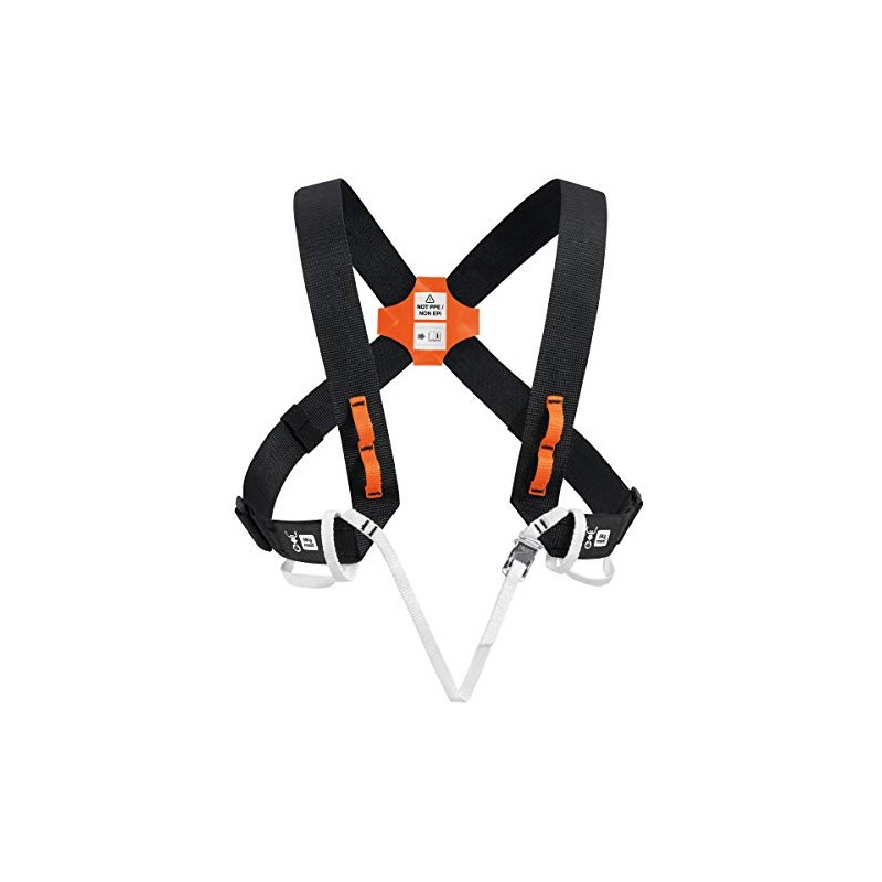 PETZL, Explo, Positioning Braces For Croll, Black/Orange, One Size, Unisex-Adult