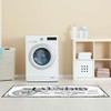 Soft Woven Rugs, 24x56 Laundry Room Rug, 85% Cotton, Funny Non Slip Laundry Mats, Machine Washable, Bathroom Runner Floor Mat for Washroom, Kitchen, Tumble White