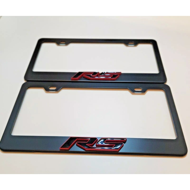 RS 2 pcs Black License Plate Frame for 3D Black