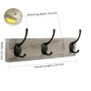 Sageme Wall Mounted Coat Rack,Wooden Entryway Vintage Rustic Coat Rack